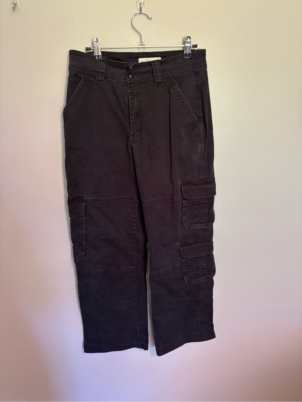Women Abercrombie & Fitch Black Cargo Pants - Utility Pocket Style